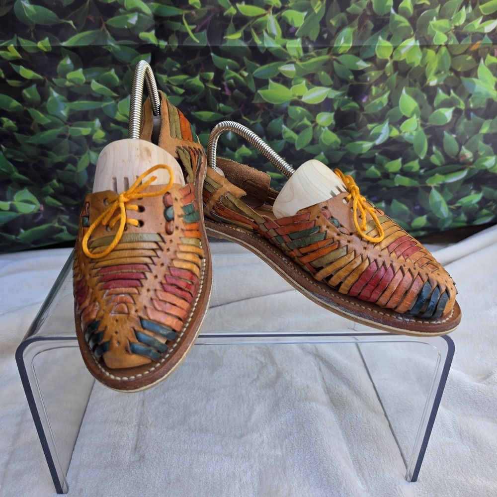 Multicolor Leather Huarache Sandals - Women